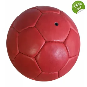 Leder Handball rot, Damen, Gr. 2, handgefertigter Echtleder-Handball