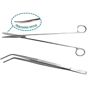 Pflanzenschere 30cm gebogen, rostfreier Edelstahl