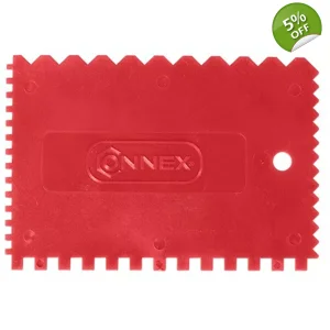 Zahnspachtel | 130 x 90 mm | 4 Zahnungen / Fliesen, Fugenkelle, Kleberspachtel