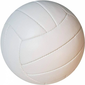 Volleyball Weiß, Gr. 5, handgenaeht (echter Lederball)