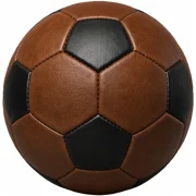 Fußball Retro Gr. 5, BROWN handgenaeht (echter Lederfussball)