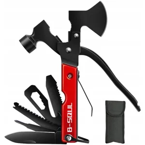 Survival Kit, Messer and Axt, Multifunktionswerkzeug 18-In-1 Multitool Edelstahl