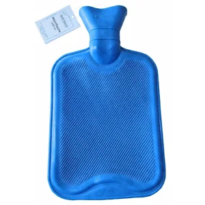 Wärmflasche 1/2 Lamellen EU-Standard Gummi 30cm x 20cm in blau