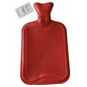 Wärmflasche 1/2 Lamellen EU-Standard Gummi 30cm x 20cm in rot