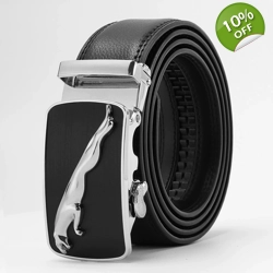 Leather Cowhide Automatic Buckle Belt for Men