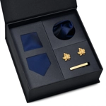 Men's 4-Piece Luxury Tie Set – Matching Pocket Square, Cufflinks & Tie Clip – Gift Boxed