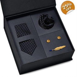 Men's 4-Piece Luxury Tie Set – Matching Pocket S..