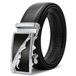 Leather Cowhide Automatic Buckle Belt for Men