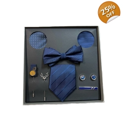 Men's 8-Piece Luxury Silk Tie Gift Set – Necktie..