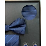 Men's 8-Piece Luxury Silk Tie Gift Set – Necktie, Bow Tie, Lapel Pins, Cufflinks, Pocket Squares & T