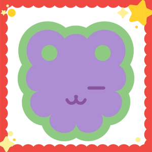 Grape bear Sticker Grape bear Sticker