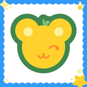 Orange bear Sticker