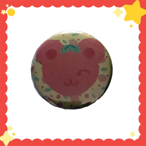 Peach bear pin
