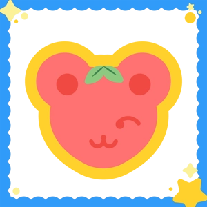 Peach bear Sticker Peach bear Sticker