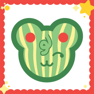 Watermelon bear Sticker Watermelon bear Sticker
