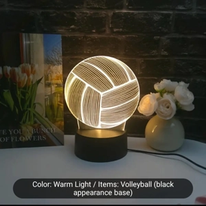 Volleyball LED Warm Light Night Lamp