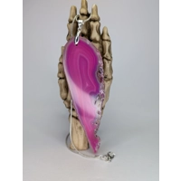 Pink agate pendant and sterling s..