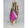 Pink agate pendant and ..