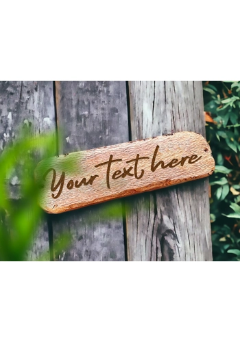 Rustic nameplate