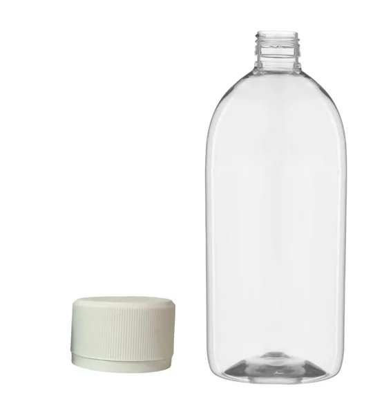 1000ml clear PET Gatsby Round Juice Bottles with 28mm juice caps