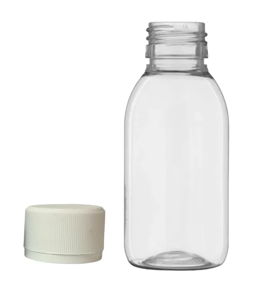 100ml clear PET Gatsby Round Juice Bottle with 28mm juice cap