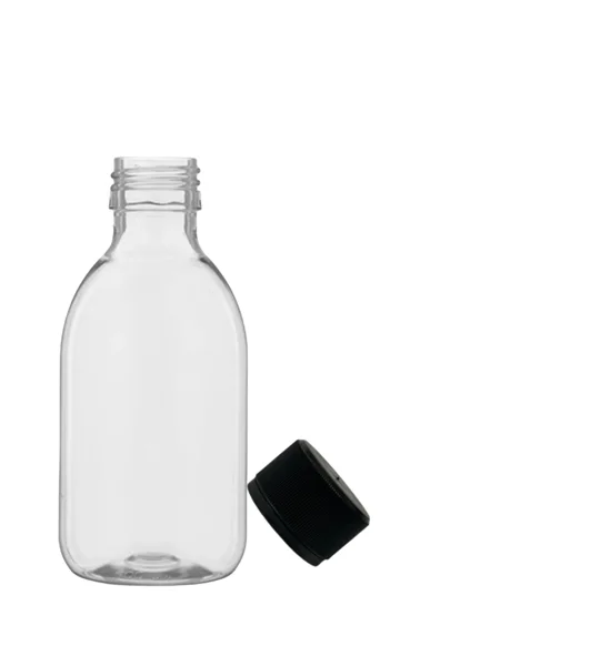 150ml clear PET Gatsby Round Juice Bottles with 28mm Juice cap