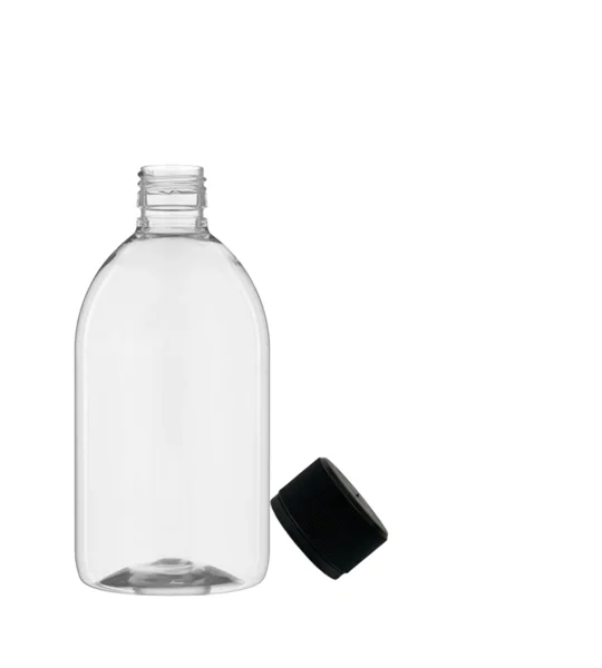 300ml clear PET Gatsby Round Juice Bottles with 28mm juice caps