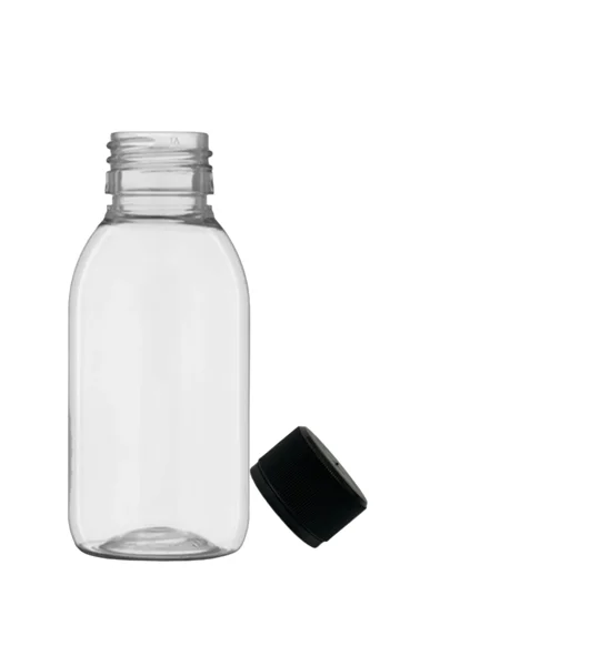 100ml clear PET Gatsby Round Juice Bottle with 28mm juice cap