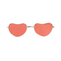 Steampunk heart shaped glasses (red)