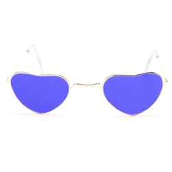 Steampunk heart shaped glasses (blue)