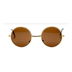 Steampunk round glasses (brown)