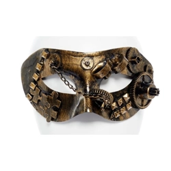 Steampunk masquerade mask (brown)