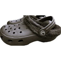 fur lined classic look clogs lightweight comfortable fluffy warm slippers great for garden home work