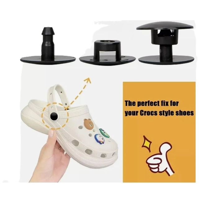 Additional Image for 4 x Rivets Sets, Croc Fastener, Button to fit repair For Crocs Adults Kids broken clogs replacement