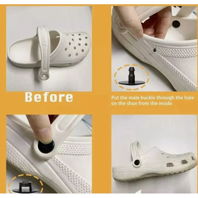 Additional Image for 4 x Rivets Sets, Croc Fastener, Button to fit repair For Crocs Adults Kids broken clogs replacement