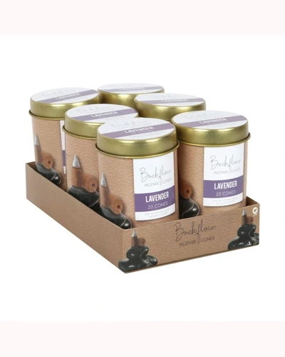 1 Tin of Elements Lavender Jumbo Backflow Cones 1 Tin of Elements Lavender Jumbo Backflow Cones