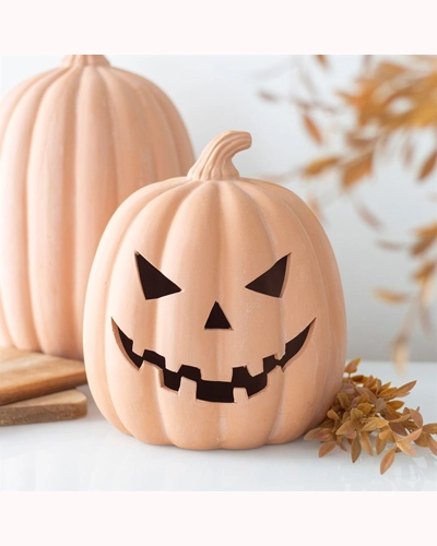 22cm Terracotta Pumpkin Ornament 22cm Terracotta Pumpkin Ornament