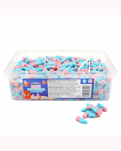 Candy Realms Fizzy Bubblegum Bottles 1p Tub 1.02kg Candy Realms Fizzy Bubblegum Bottles 1p Tub 1.02kg