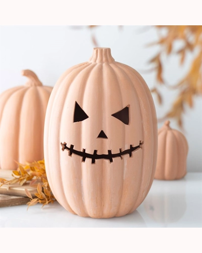 30cm Terracotta Pumpkin Ornament 30cm Terracotta Pumpkin Ornament