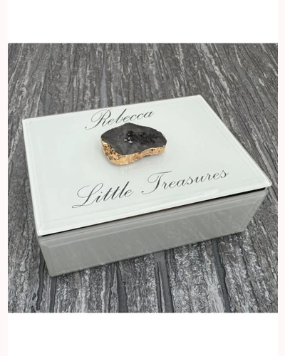 Trinket Box with Agate Stone Trinket Box with Agate Stone