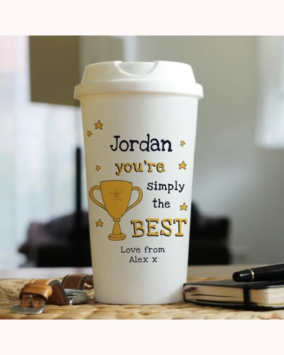 Personalised Simply The Best Travel Mug Personalised Simply The Best Travel Mug