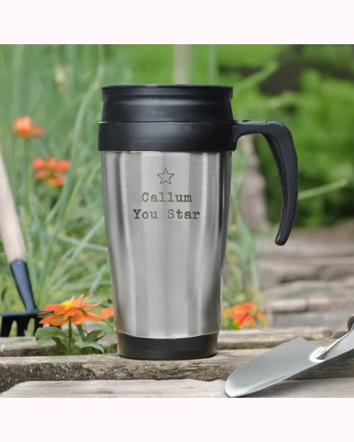 Personalised Star Metal Travel Mug Personalised Star Metal Travel Mug