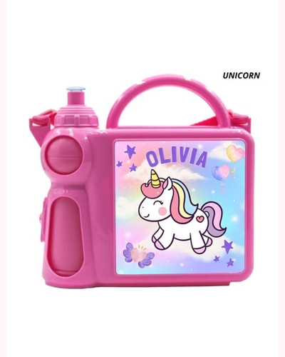 Unicorn Lunch Box & Bottle - Pink Unicorn Lunch Box & Bottle - Pink