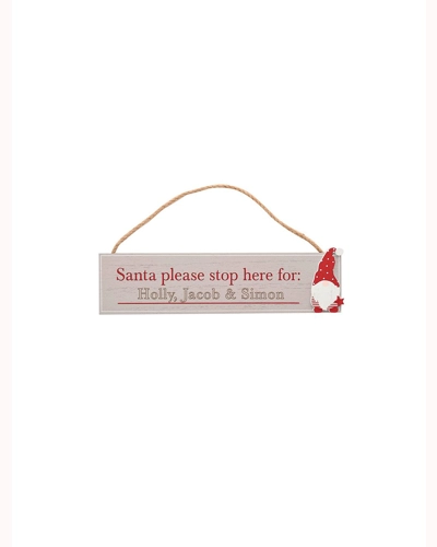 Santa Please Stop Here Plaque Santa Please Stop Here Plaque
