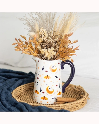 Autumn Magic Harvest Moon Print Ceramic Flower Jug Autumn Magic Harvest Moon Print Ceramic Flower Jug