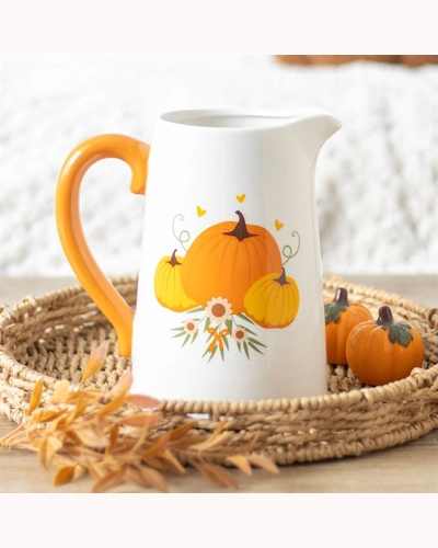 Autumn Pumpkin Ceramic Flower Jug Autumn Pumpkin Ceramic Flower Jug