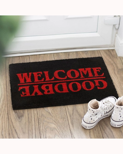 Black Welcome Goodbye Doormat Black Welcome Goodbye Doormat