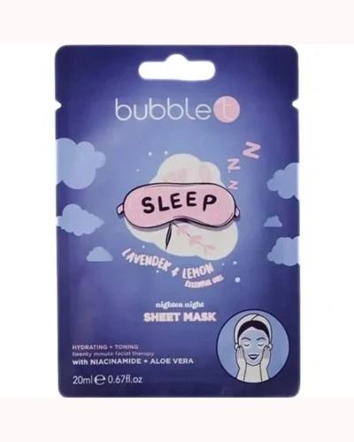 Bubble T Nightea Night Sheet Face Mask 20ml – Lavender & Lemon Essential Oils Bubble T Nightea Night Sheet Face Mask 20ml – Lavender & Lemon Essential Oils