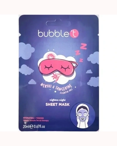 Bubble T Nightea Night Sheet Face Mask 20ml – Neroli & Tangerine Essential Oils Bubble T Nightea Night Sheet Face Mask 20ml – Neroli & Tangerine Essential Oils
