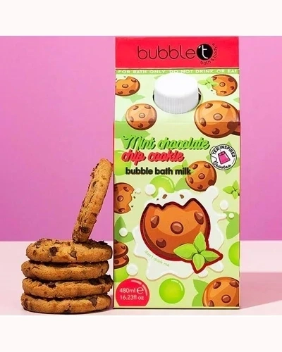 Bubble T Noveltea Mint Chocolate Chip Cookie Bubble Bath Milk 480ml Bubble T Noveltea Mint Chocolate Chip Cookie Bubble Bath Milk 480ml